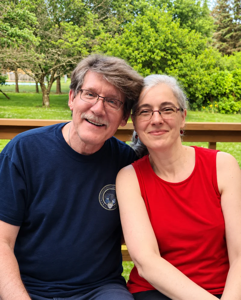 Jim and Rodi, who are building the sanctuary together